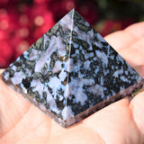 [1] Charged 2" (50mm) Himalayan Mystic Indigo Gabbro Pyramid Crystal Energy ~95g