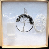 CHARGED Black Tourmaline Tree of Life Perfect Pendant REIKI 20" Silver Chain