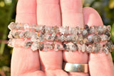 CHARGED Rutilated Tourmalinated Quartz Crystal Chip Stretchy Bracelet REIKI !