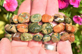 CHARGED Rainforest Rhyolite Crystal Bracelet Polished Stretchy ENERGY REIKI