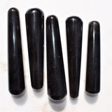 Charged 4.5" Himalayan Smokey Black Obsidian Massage Wand Crystal Healing ~92g