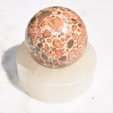 2.6" Selenite Crystal Sphere / Egg Charging Station Selenite Sphere & Egg Stand