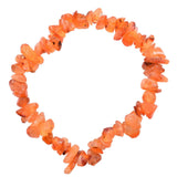 Premium CHARGED Carnelian Agate Crystal Chip Stretchy Bracelet REIKI Energy!