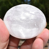 [10] LG 3" SELENITE POCKET PALM WORRY STONES Healing Reiki - [2ND QUALITY]