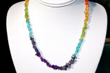 CHARGED 7 Chakra Premium Crystal Chip 18" Necklace Healing Energy REIKI WOW!!!