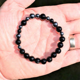 Premium CHARGED Natural Black Tourmaline + Terahertz Quantum Wave Beads Bracelet