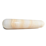 CHARGED Honey Calcite 4.0" Wand Reflexology Massage Crystal Energy Healing 102g