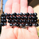 Premium CHARGED Natural Black Tourmaline + Terahertz Quantum Wave Beads Bracelet