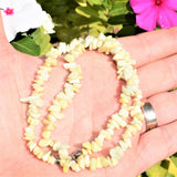CHARGED 18" Himalayan Serpentine Crystal Chip Necklace REIKI !