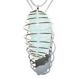 CHARGED Brazilian Amazonite Crystal Perfect Pendant EMPOWERS + 20" Silver Chain