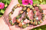 CHARGED Rainforest Rhyolite Crystal Bracelet Polished Stretchy ENERGY REIKI