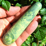 CHARGED Serpentine 4.0" Wand Reflexology Massage Crystal Energy Healing 96g