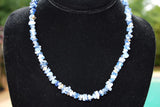 CHARGED Blue Kyanite Crystal Chip 36" Necklace Polished ENERGY REIKI