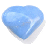 ZENERGY GEMS: CHARGED Angelite Crystal Heart Hand-Carved Peaceful Energy WOW!