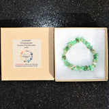 Premium CHARGED Chrysoprase Crystal Chip Stretchy Bracelet REIKI Energy!