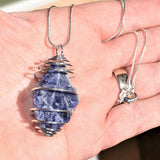 Premium XL Grade Natural Tanzanite Crystal Perfect Pendant + 20" Silver Chain