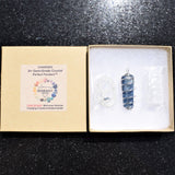 Premium Grade Brazilian Blue Kyanite Crystal Perfect Pendant + 20" Silver Chain