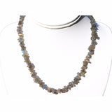 CHARGED Labradorite Crystal Chip Necklace + 18" Healing Energy LOTS OF FLASH!!!