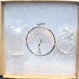 CHARGED Natural Rose Quartz Tree of Life Perfect Pendant REIKI 20" Silver Chain