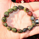 CHARGED Dragon's Blood Jasper Bracelet Tumble Polished Stretchy ENERGY REIKI