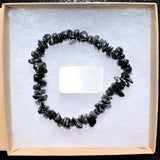 Premium CHARGED Hematite Crystal Chip Stretchy Bracelet REIKI Healing Energy!