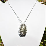 Premium Gem-Grade Peruvian Pyrite Crystal Perfect Pendant + 20" Silver Chain