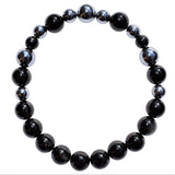 Premium CHARGED Natural Black Tourmaline + Terahertz Quantum Wave Beads Bracelet