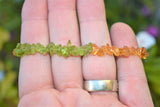 CHARGED Citrine & Peridot Crystal Chip Stretchy Bracelet HEALING REIKI ENERGY!