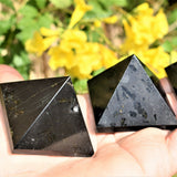 [1] Charged 2" (50mm) Black Tourmaline Pyramid Crystal Healing Energy ~106g