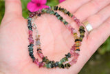 CHARGED Rainbow Tourmaline Crystal 18" Necklace Healing Energy REIKI WOW!!!