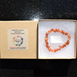 Premium CHARGED Sunstone Crystal Chip Stretchy Bracelet REIKI