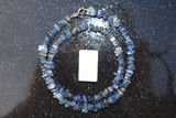 CHARGED Blue Kyanite Crystal Chip 36" Necklace Polished ENERGY REIKI