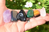 CHARGED 6 Metaphysical Gemstone Crystals TRAVEL PROTECTION SET!