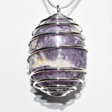 Soothing Peruvian Lepidolite Crystal Perfect Pendant + 20" Chain Anti-EMF