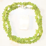 CHARGED Peridot Crystal Chip 18" Necklace Polished ENERGY REIKI