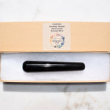 Charged 4.5" Himalayan Smokey Black Obsidian Massage Wand Crystal Healing ~92g