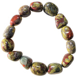 CHARGED Dragon's Blood Jasper Bracelet Tumble Polished Stretchy ENERGY REIKI