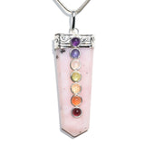 CHARGED 7 Chakra Himalayan Pink Opal Crystal Perfect Pendant + 20" Chain