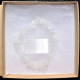 Premium CHARGED Rainbow Moonstone Crystal Chip Stretchy Bracelet REIKI Energy!