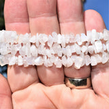 Premium CHARGED Rainbow Moonstone Crystal Chip Stretchy Bracelet REIKI Energy!