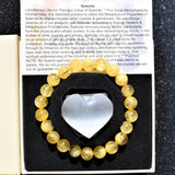 Premium CHARGED Citrine Crystal 4mm - 7mm Bead Bracelet Stretchy ENERGY REIKI