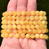 Premium CHARGED Citrine Crystal 4mm - 7mm Bead Bracelet Stretchy ENERGY REIKI