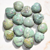 Charged 2.5" Ruby  / Fuchsite Crystal Palm Heart / Worry Stone Healing Energy