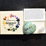 Charged 2.5" Ruby  / Fuchsite Crystal Palm Heart / Worry Stone Healing Energy