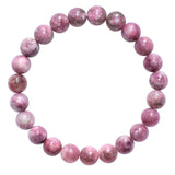 Premium CHARGED Lepidolite Crystal 8mm Bead Bracelet Stretchy ENERGY REIKI