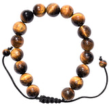 Premium CHARGED Golden Tiger Eye Crystal 12mm Bead Bracelet Stretchy REIKI